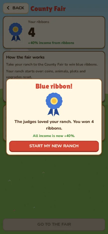 Blue ribbon at the County Fair: the judges loved your ranch