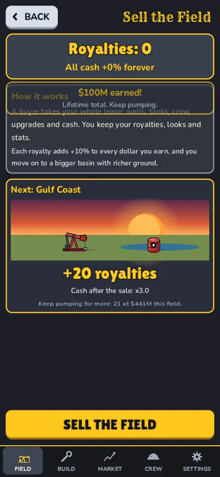 Sell the field: the next lease is on the Gulf Coast, +20 royalties